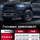 Richeer 3" Front and 2" Rear Leveling Lift Kits for 2009-2025 Ram 1500 4X4 4WD/AWD,2020-2025 Ram 1500 2WD/RWD, 3 Inch Front Strut Spacers and 2 Inch Rear Lift Spacer for 2009-2025 Ram 1500 Lift Kits