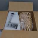 Boho Battery Operated Wall Sconces, Rattan Wall Sconce Set of 2 with Remote, RGB 15 Colors Dimmable Rechargeable Wall Light, Black Indoor Wireless Wall Lamp, Farmhouse Rattan Wall Lighting for Bedroom (6.3in wireless)