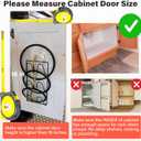 Durmmur 2 Pack Pot Lid Organizer Rack, 6-Tier Pot Lids Holder for Cabinet Door/Wall, No Drilling Adhesive Wall/Door Mounted Rustproof Pot and Pan Cover for Kitchen Storage, Classic Black