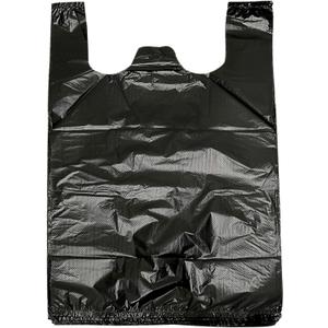 YYaaloa 100 pcs Black Trash Bags with Handles - 14x22 Super Thick 1.8mil Plastic Rubbish Bags for Office, Picnic, Kitchen, Bulk Use