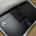 DUMOS Adjustable Bedside Overbed Table with Wheels, Black, 27.5" x 15.7" x 43.3"