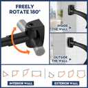 Black Curved Shower Curtain Rod 33-78 Inches Adjustable Splicing Design Need To Drill Shower Rods Curved Round Bowed Rust proof, Premium Stainless Steel Shower Curtain Rod for Bathroom, Bathtub, Stall