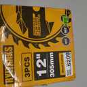 12 Inch Miter Saw Blade, 1" Arbor, 40T for General Purpose&60T for Fine Finish&80T for Ultra Fine Finish Wood Cutting, 3-Pack