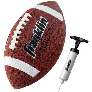 Franklin Sports Youth + Adult Footballs - Extra Grip 1000 Official Size, Junior + Pee Wee Kids - 1 + 12 Packs