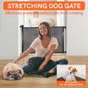 Extra-Wide Retractable Baby & Pet Gate - 31" Tall, Extends up to 71" Wide, Easy One-Hand Operation, Family Choice Award Winner, Safe for Kids & Pets, Indoor & Outdoor, Black