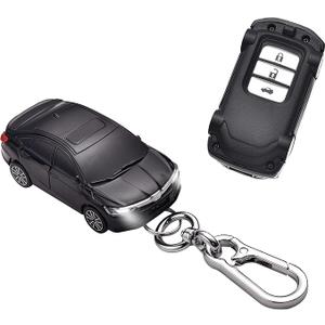 For Honda Key Fob Cover Key Shell Upgraded Version with lamp, Compatible with Honda Accord Civic CRV Pilot Odyssey Passport Smart Remote Key - Black