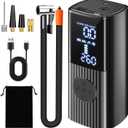 Tire Inflator Portable Air Compressor - 150PSI & 20000mAh Portable Air Pump, Accurate Pressure LCD Display, 3X Fast Inflation for Cars, Bikes & Motorcycle Tires, Balls.