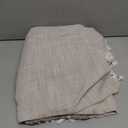 Sutuo Home Boho Curtains for Bedroom Living Room, Semi Blackout Linen Farmhouse Shabby Chic Tassels Window Treatment Bohemian Embroidery Drape, Rod Pocket 1 Panel 52" W x 96" L, Coffee Linen