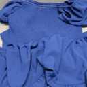 PRETTYGARDEN Women's Casual Summer Midi Dress Puffy Short Sleeve Square Neck Smocked Tiered Ruffle Dresses