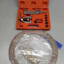 Racewill 25 ft 3/16" Copper-Nickel Alloy Non-Magnetic Brake Line Kit (Includes 16 Fittings and 4 Unions Brake Line Fittings) + Brake Line Double & Single Flaring Tool Kit