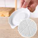 1 Pack Advanced Ceramic Grater Plate for Ginger, Garlic, Onion, Cheese, Lemon, Chocolate, Vegetables and Fruits in Kitchen, White, 6 Inches