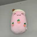 Cute Stuffed Boba Plush Bubble Tea Plushie Pillow Milk Cup Food Plush, Soft Kawaii Hugging Toys Gifts for Kids(Pink, 9.4 inch)