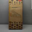 Adjustable Dog Ramp for Bed - Foldable Wooden Ramp for Dogs to Get on Bed, Couch, or Car with 12.6" Wide Walking Space (Walnut Wood with Gray Carpet, Small)