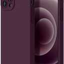 Kiresen Designed for iPhone 12 Pro Case - Upgraded Enhanced Camera Protection - Soft Microfiber Lining Inside - Liquid Silicone Shockproof Protective Phone Case 6.1" for Men Women Girls - Plums Color