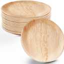 6" 24 pcs and 10" 24 Pcs bamboo plates