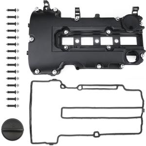 Engine Valve Cover Compatible with 2011-2021 Chevy Cruze Sonic Tracker Trax Buick Encore Cadillac ELR 1.4L Turbo OE Parts 55573746 25203036 25198877 (Black-New)