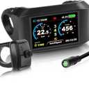 5Pin Female Ebike LCD 750C Display Fit for Bafang BBS01B BBS02B Drive Motor, for G320 / G340, CAN-Bus Communication UART Protocol, 24V/36V/48V Compatible, Bike Computer