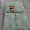 LINSY Futon Sofa Bed: Corduroy Futon Couch with Adjustable Backrest, Comfy Loveseat Convertible Folding Sleeper Sofa Couches for Small Spaces Living Rooms Apartment Office, Green