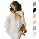 Breathable Nursing Cover Up for Breastfeeding - Privacy Nursing Covers - Newborn Essentials Must Haves - Improved Ponchy by Gold Mamas - Sand