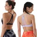 AUROLA Mercury Workout Sports Bras Women Athletic Removable Padded Backless Strapy Minimal Crop Top (X-Small, Mercury-solid-black)