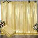 Outpain Thick 20 ft x 10 ft Gold Sequin Backdrop Curtain for Parties, Wrinkle Free Glitter Photo Backdrop Drapes 4 Panels 5x10ft Gold Back Drop Cloth for Wedding Christmas Photography Background