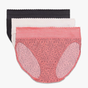 Warner's Women's Blissful Benefits Dig-Free Comfort Waistband with Lace Microfiber Hi-Cut 3-Pack 5109w