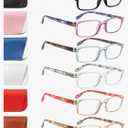 Kerecsen 6-Pack Reading Glasses Blue Light Blocking,Spring Hinge Readers for Men Women,Computer Eyeglasses +1.50