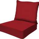 Honeycomb Outdoor Deep Seat, 24" W x 23" D, Textured Solid Imperial Red Outdoor Chair Cushion