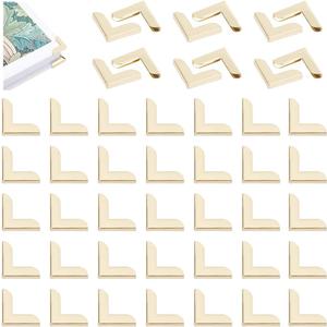 CHGCRAFT 200Pcs Scrapbooking Photo Mounting Corners Book Albums Menus Notebook Folder File Corner Protectors for Scrapbooking Photo Album Diary, Golden