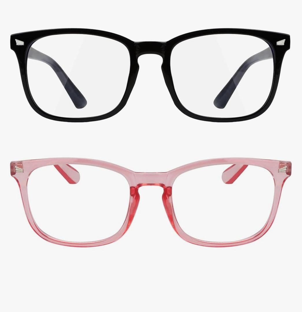 2 PCS Blue Light Glasses for Woman, Blue Light Glasses Men Bluelight Blocking Glasses Eyeglasses For Reading Gaming