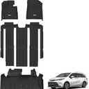 3W Floor Mats&Cargo Liner for Toyota Sienna 2021-2026 7 Seat (Not Fit 25 26 Platinum) TPE Custom Fit Floor Liner for Sienna XLE/XSE/Limited Full Set and Trunk Mat(w/o Spare tire)