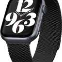 MAGEASY Milanese Band for Apple Watch Series 10 - Magnetic iWatch Bands for Women, Strong Magnets & Comfortable, One Size Fit Most | for 38mm 40mm 41mm 42mm Apple Watch 1-7/8/9/10/SE/SE2 (Black)