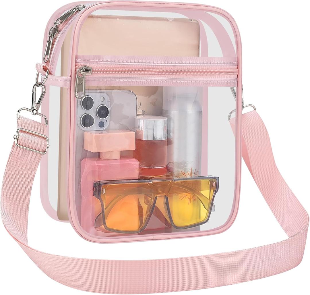 USPECLARE Clear Purse Stadium Transparent Messenger Bag Stadium Approved for Men and Women Clear CrossBody Bag
