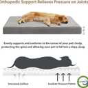 RRPETHOME Indestructible Dog Beds for Large Dogs, Chew Proof Dogs Bed with Orthopedic Egg Foam, Outdoor Waterproof Pet Bed Mat with Washable Cover for Crate Pad and Cages,Large