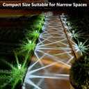 DenicMic Solar Lights Outdoor 10 Pack Waterproof 6000K Cold White LED Stainless Steel Stake Outside Lights for Yard Pathway Garden Driveway Walkway Landscape Path Lighting