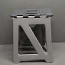 Foldable Bath Shower Safety Chair Seat Grey, Foldable and Anti-Slip Bench Bathtub Stool for Elderly or Seniors (Foldable ShowerChair 15.7" H Grey, Seat Size 12.4" x 8.3