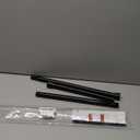 Black Tension Curtain Rod 28 to 48 Inch Spring Rod No Drilling Adjustable Shower Curtain Rod for Windows, Bathrooms, Closet, Kitchen