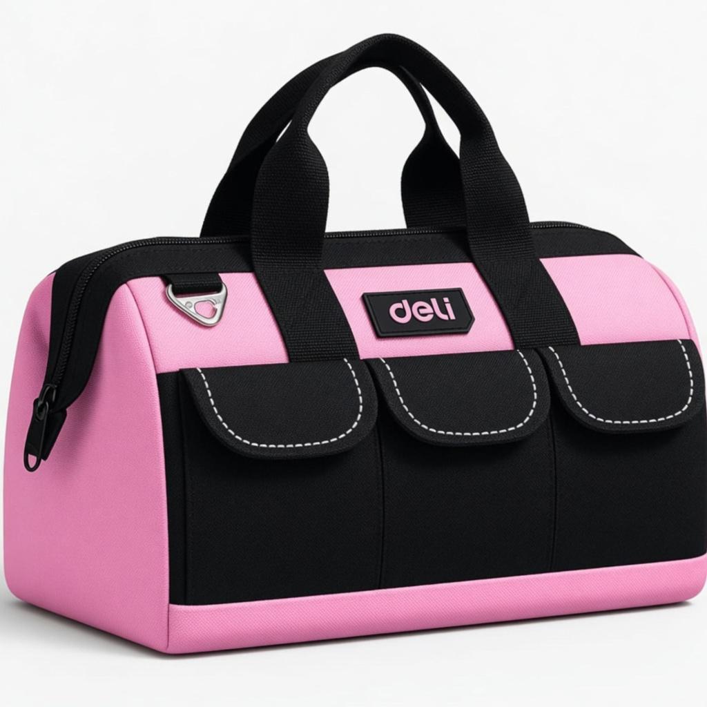 Tool Bag for Men with Waterproof Hard Bottom, Heavy Duty Tool Bag Wide Mouth Tote for Various Instrument, Electrician Carpenter Mechanic