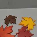 COCHIE Fall Leaves Decorations for Home Indoor, Farmhouse Thanksgiving Table Decor, Vintage Harvest Tabletop Decoration, Wooden Maple Leaf Signs Block for Tiered Tray Party Shelf Display Set of 4