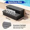 Marudina Hot Tub Steps with Storage, Non-Slip Hot Tub Stairs, Waterproof Large Capacity & Heat-Resistant Fabric Cover, Heavy Duty HDPE Outdoor Spa Steps for Pool, RV & Porch