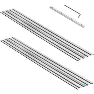110" Track Saw Guide Rail for DeWalt Track Saws, 55" x 2 Guide Rail with Connector Replacement for DeWalt DWS5022, Perfect for Woodworking and Longer Cuts, Aluminum Extruded  