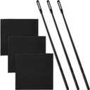 3 Sets Flute Cleaning Kit Black Flute Cleaning Rod with 3 Flute Cleaning Cloth Swabs Stick for Flutes Maintenance Tools