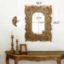 Antique Small Oval Gold Mirror 18 x 24 Inch, Distressed Finish