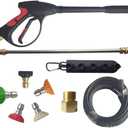Pressure Washer Gun and Hose Kit 26 Ft 4000 PSI High Power Spray Replacement Gun Kits Jet Wand 5 Spray Nozzle Tips and Holder for Ryobi, Simpson, Craftsman