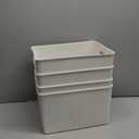 Superio Ribbed Collection - Decorative Plastic Open Home Storage Bins Organizer Baskets, X-Large White (4 Pack) Container Boxes for Organizing Closet Shelves Drawer Shelf 22 Liter/23 Quart