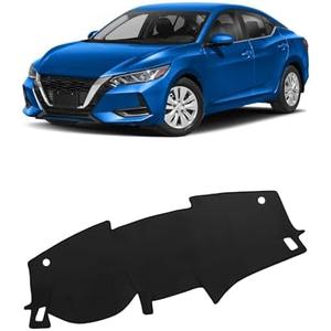 FIILINES Dash Cover for Nissan Sentra 2020-2025(S/SV/SR), Dashboard Mat Cover Sunshade Nonslip Mesh Protector No Glare Black