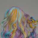 AGPTEK Full Long Curly Wavy Rainbow Hair Wig, Heat Resistant Wig for Music Festival, Theme Parties, Wedding, Concerts, Dating, Cosplay & More