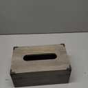 Distressed Wooden Rustic Facial Tissue Box Holder Tissue Box Cover Napkin Dispenser for Bathroom Living Room Dining Room Bedroom Toilet (Grey)