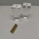 LC LICTOP Clear Acrylic Couch Legs, 3-1/4 Inch Height Square Support for Furniture Table Chair Desk Cabinet, M10 Bolt, 2 Inch Width, 4 Pcs Transparent Sofa Feet