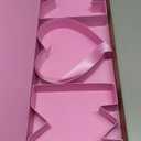 Empty Mothers Day MOM Letter Shaped Gift Box Paperboard Flower Chocolate Packaging (MOM, Pink)